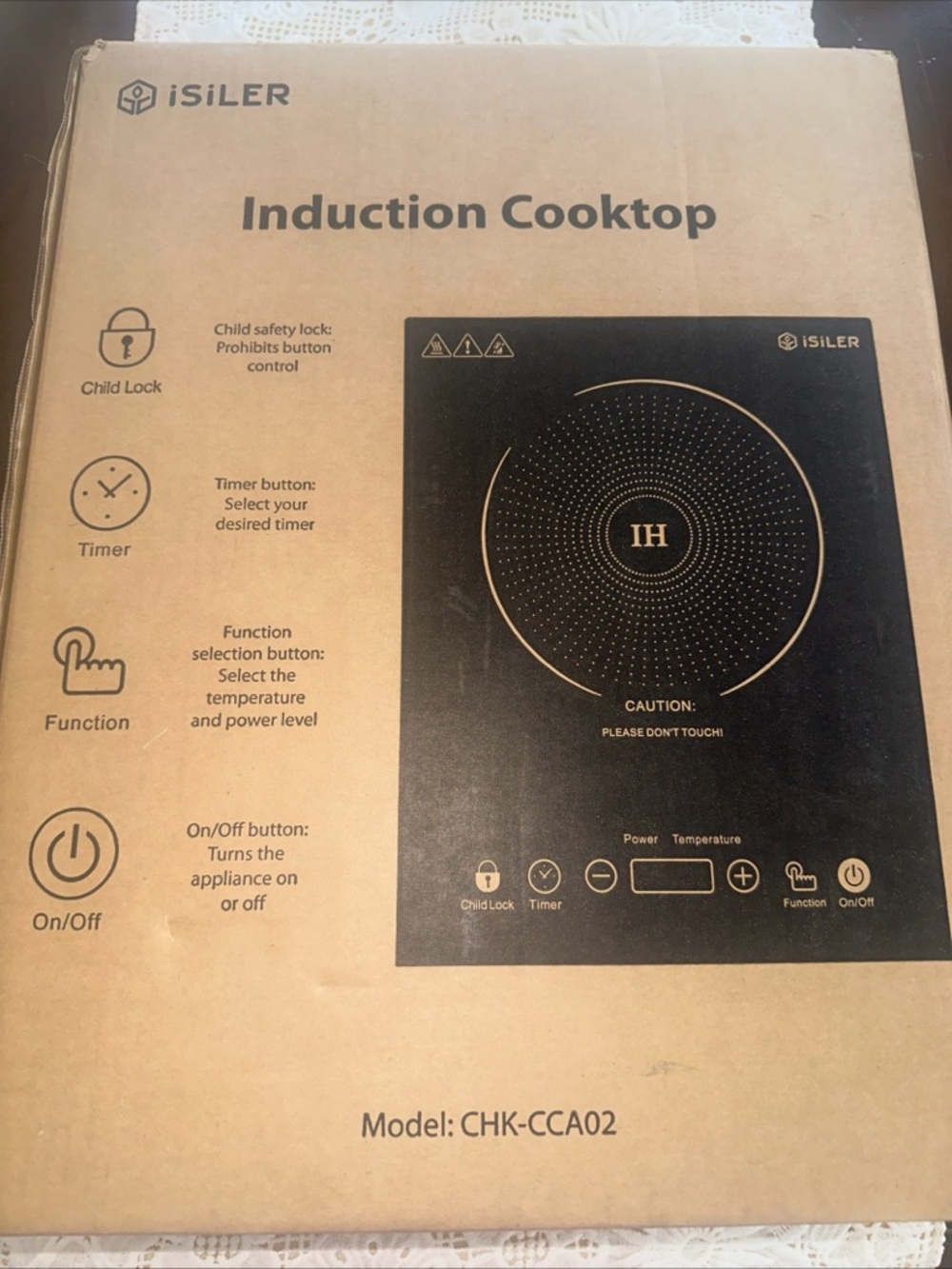 Brand New Isiler Portable Induction Cooktop 1800W Touch Sensor Model CHK-CCA02